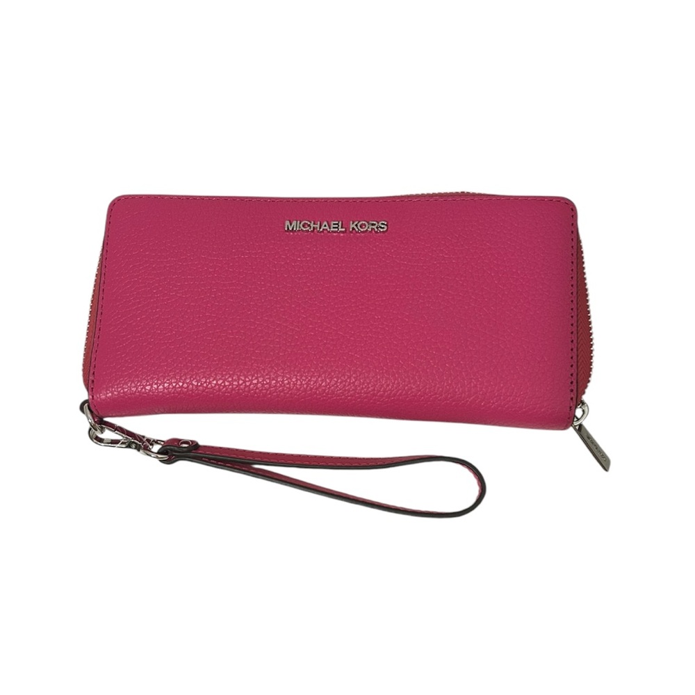 Micheal Kors Dragonfruit Pebbled Leather Wristlet